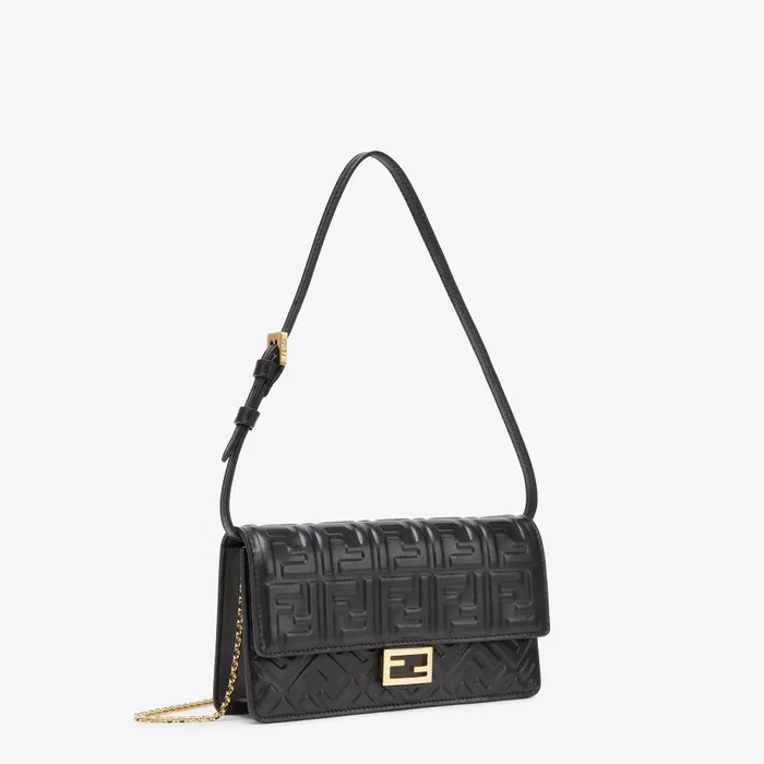 Fendi Wallets On Chain Wallet On Chain Baguette Black Nappa Leather Wallet 8211 Women