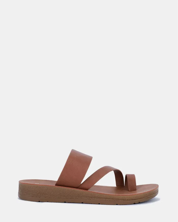 Flat Sandals Women SABAH TAN NOVO Shoes