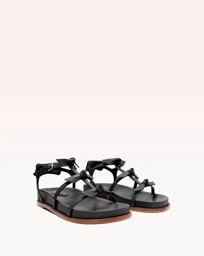 Flats Women Alexandre Birman Slim Lolita Black Sport Sandal 8211 Luxury Comfortable Sandals Black