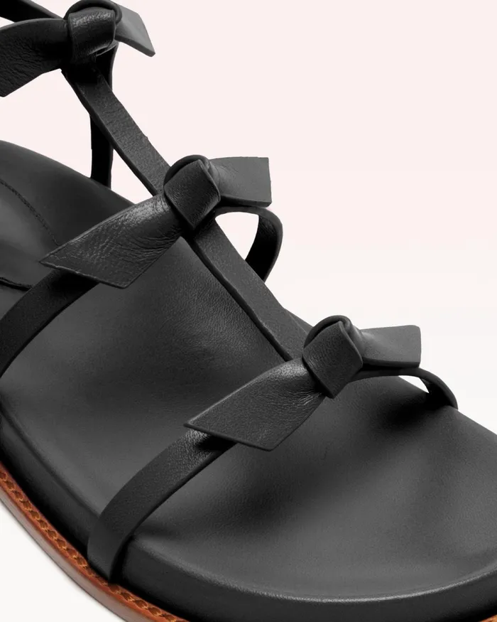 Flats Women Alexandre Birman Slim Lolita Black Sport Sandal 8211 Luxury Comfortable Sandals Black