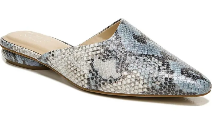 Flats Women Franco Sarto Franco Bridget 2 Mule Blue Leather