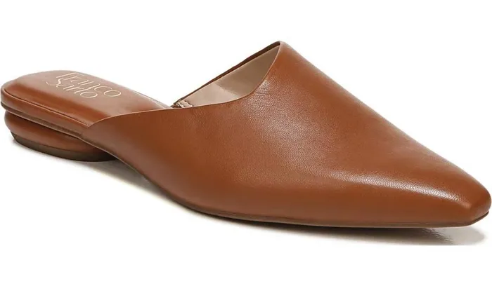 Flats Women Franco Sarto Franco Bridget 2 Mule Cognac Leather
