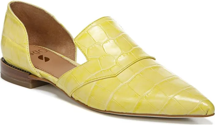 Flats Women Franco Sarto Sarto Toby D039Orsay Flat Lemonade Leather