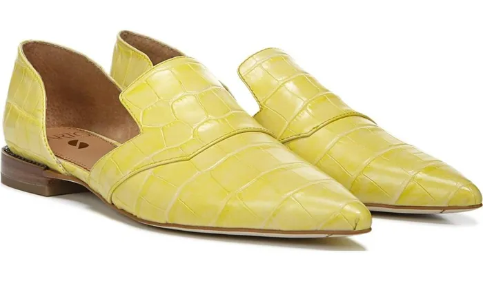 Flats Women Franco Sarto Sarto Toby D039Orsay Flat Lemonade Leather