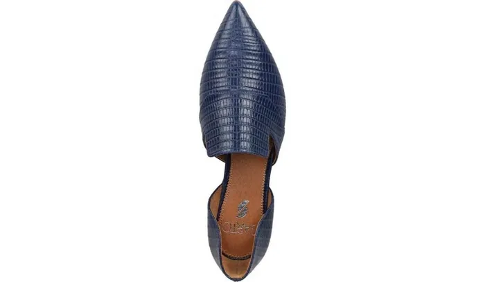Flats Women Franco Sarto Sarto Toby D039Orsay Flat Navy Snake Print Leather