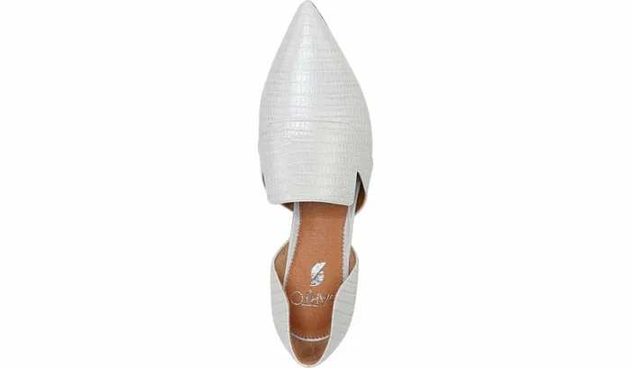 Flats Women Franco Sarto Sarto Toby D039Orsay Flat Putty Snake Print Leather