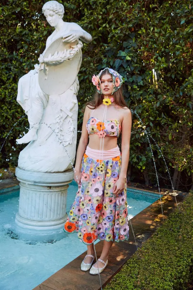 For Love and Lemons Bottoms Fiore Midi Skirt Multi 8211 Women For Love and Lemons Bottoms Fiore Midi Skirt Multi 8211 Women