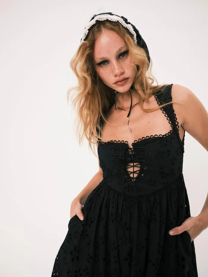 For Love and Lemons Dresses Nicola Midi Dress Black 8211 Women For Love and Lemons Dresses Nicola Midi Dress Black 8211 Women