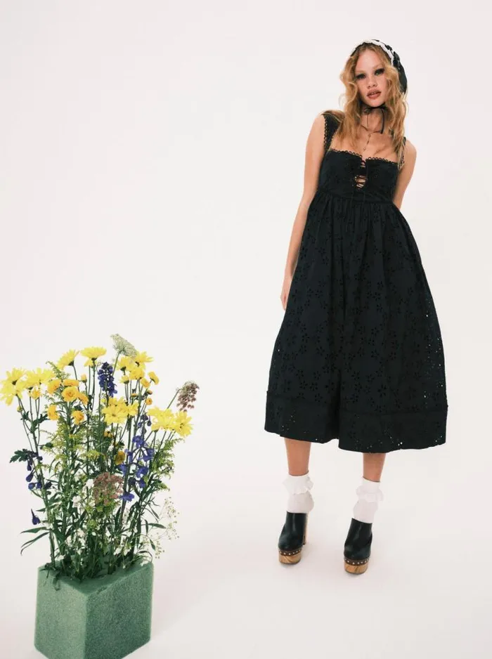 For Love and Lemons Dresses Nicola Midi Dress Black 8211 Women For Love and Lemons Dresses Nicola Midi Dress Black 8211 Women