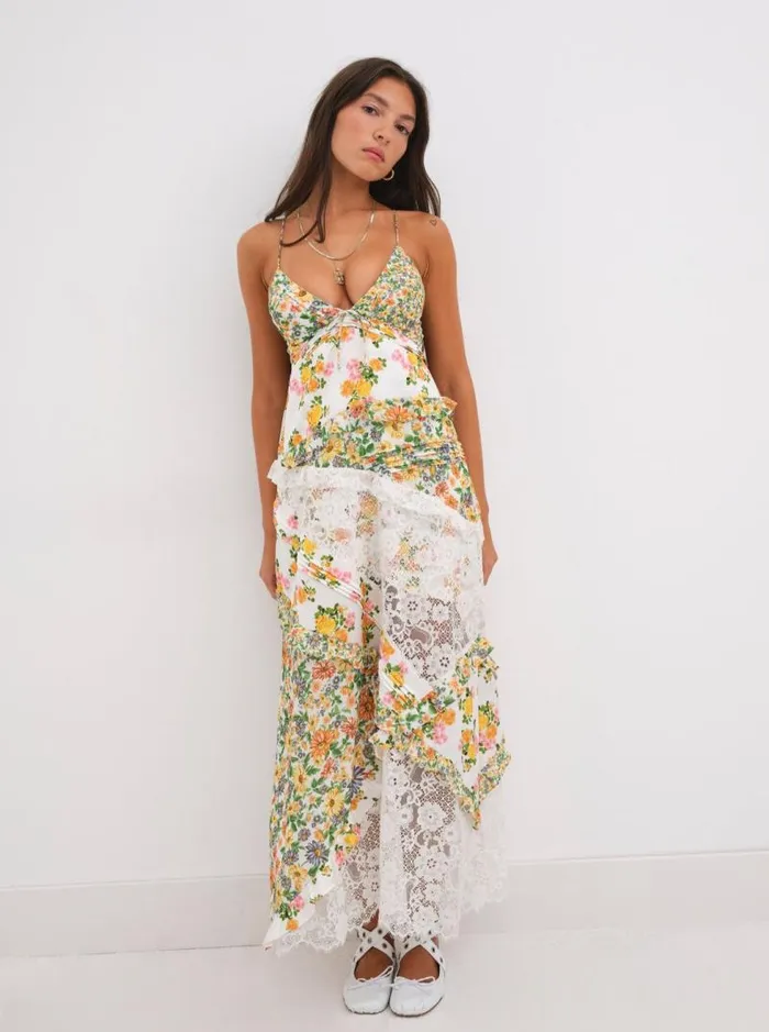 For Love and Lemons Dresses Rosalyn Maxi Dress Green Marigold 8211 Women For Love and Lemons Dresses Rosalyn Maxi Dress Green Marigold 8211 Women