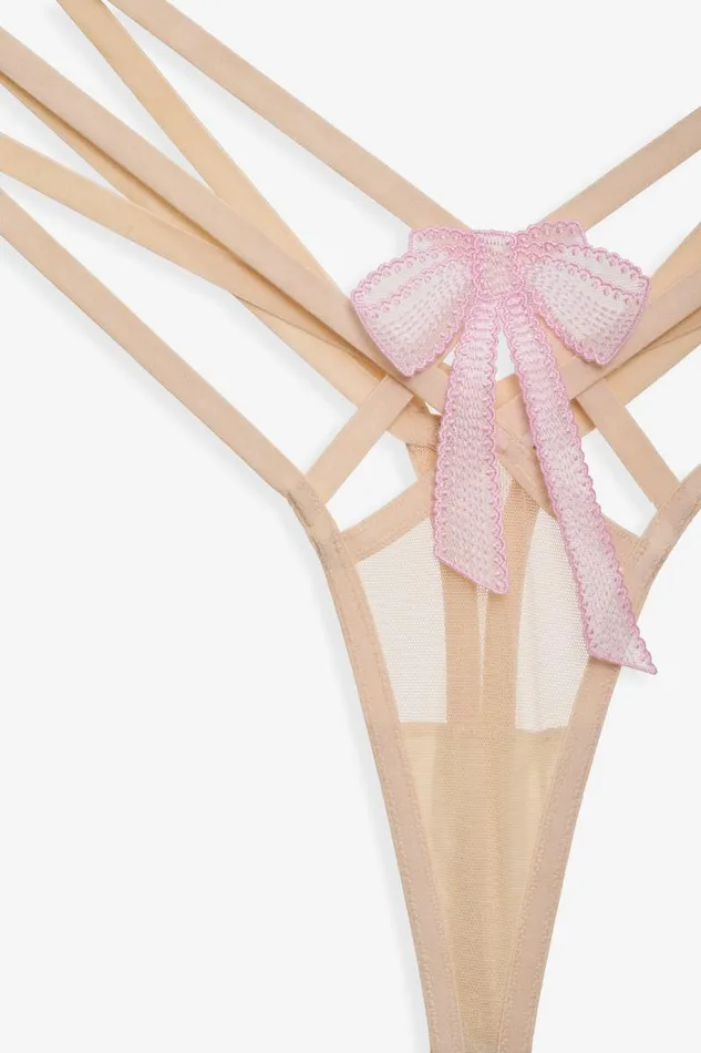 For Love and Lemons Lingerie Akeria Thong Panty Pink 8211 Women For Love and Lemons Lingerie Akeria Thong Panty Pink 8211 Women
