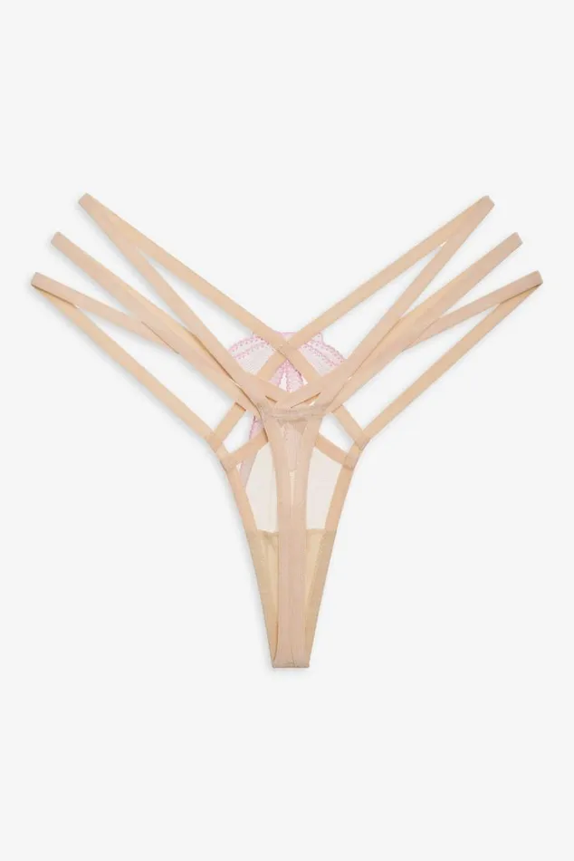 For Love and Lemons Lingerie Akeria Thong Panty Pink 8211 Women For Love and Lemons Lingerie Akeria Thong Panty Pink 8211 Women