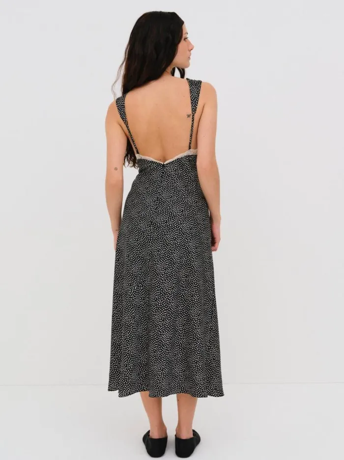 For Love and Lemons Lingerie Evangeline Midi Slip Dress Black 8211 Women For Love and Lemons Lingerie Evangeline Midi Slip Dress Black 8211 Women