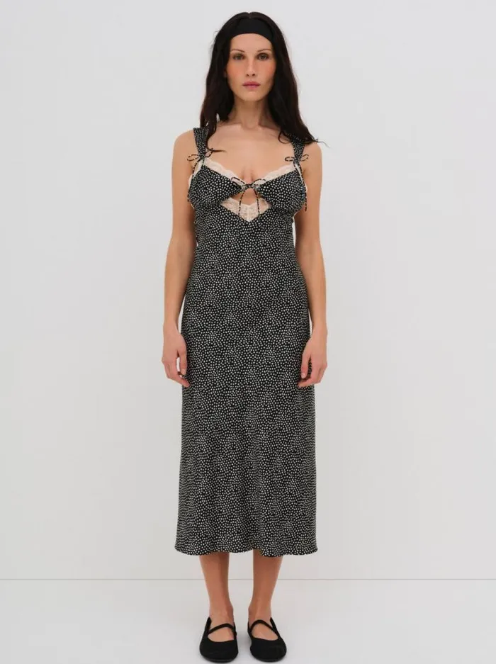 For Love and Lemons Lingerie Evangeline Midi Slip Dress Black 8211 Women For Love and Lemons Lingerie Evangeline Midi Slip Dress Black 8211 Women