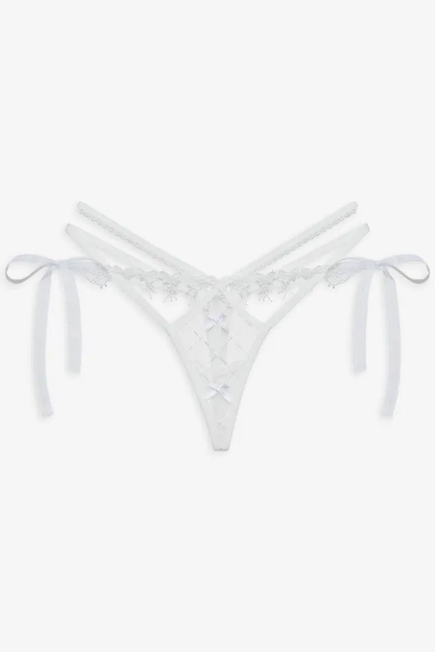 For Love and Lemons Lingerie Fiorella Thong Panty White 8211 Women For Love and Lemons Lingerie Fiorella Thong Panty White 8211 Women