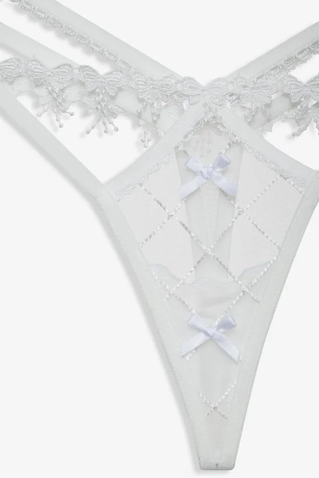 For Love and Lemons Lingerie Fiorella Thong Panty White 8211 Women For Love and Lemons Lingerie Fiorella Thong Panty White 8211 Women