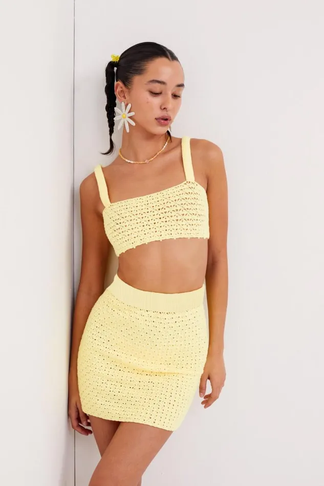 For Love and Lemons Tops Charlotte Bralette Top Yellow 8211 Women