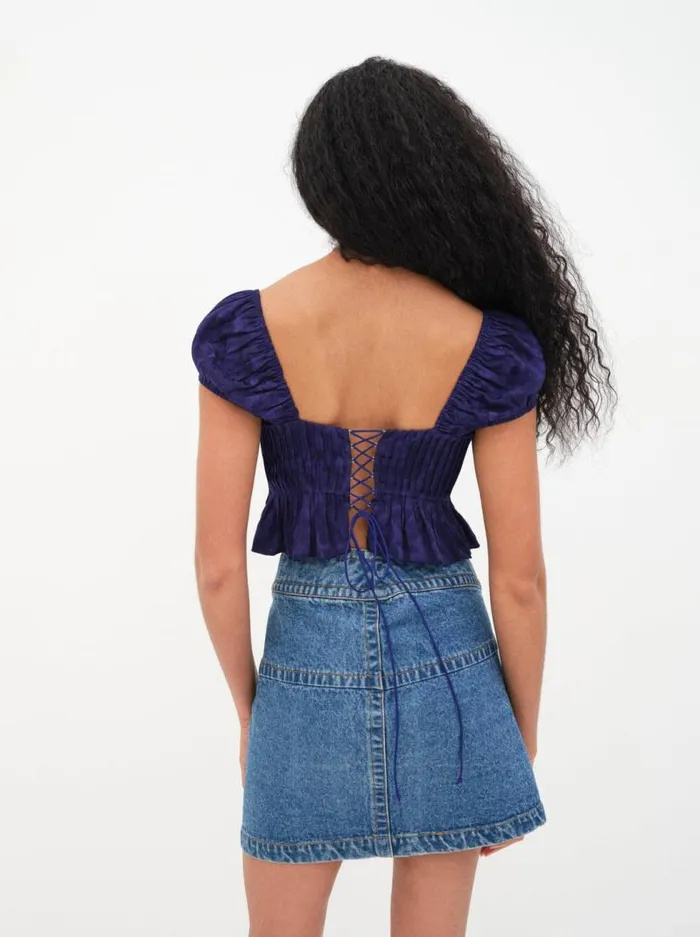 For Love and Lemons Tops Holland Top Blue 8211 Women For Love and Lemons Tops Holland Top Blue 8211 Women