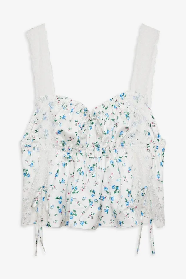 For Love and Lemons Tops Mary Rose Top Blue 8211 Women