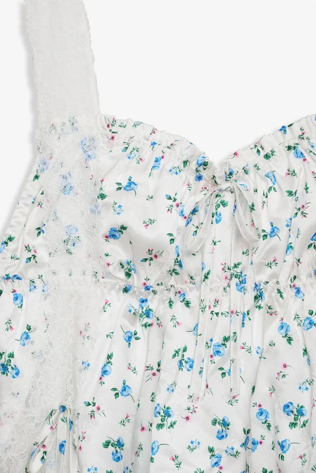 For Love and Lemons Tops Mary Rose Top Blue 8211 Women