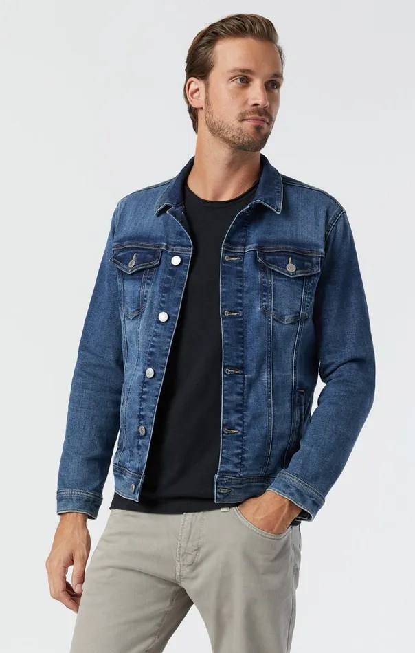 Frank Jacket In Dark Foggy Feather Blue Men Mavi Jeans Jackets