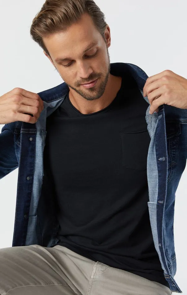 Frank Jacket In Dark Foggy Feather Blue Men Mavi Jeans Jackets Frank Jacket In Dark Foggy Feather Blue Men Mavi Jeans Jackets