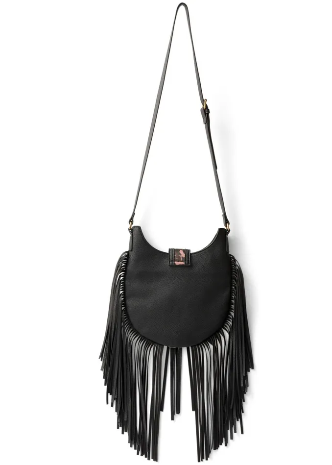 FRINGE DETAIL BAG Black Multi Women VENUS Handbags
