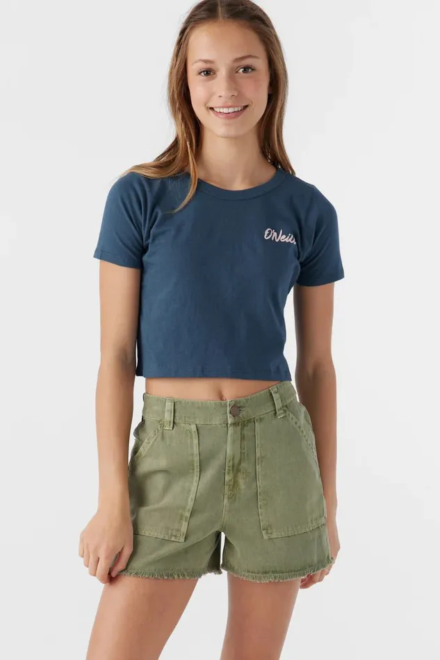 GIRL039S CHARLI ULTILITY SHORTS Oil Green Kids O039NEILL Girl039S Clothing