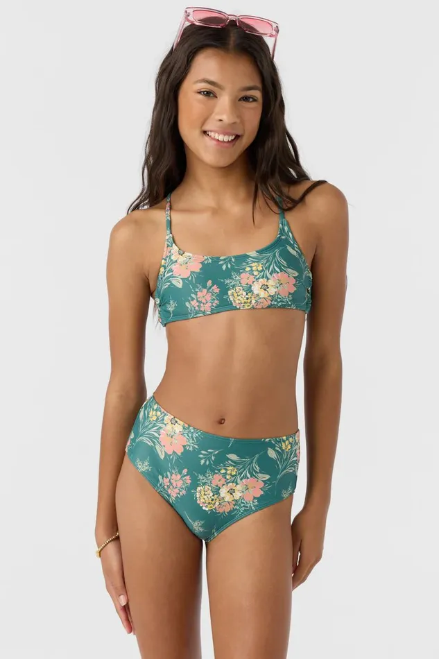 GIRL039S NAYA FLORAL STRAPPY SIDE BRALETTE TOP SET Silver Pine Women O039NEILL Girl039S Swim GIRL039S NAYA FLORAL STRAPPY SIDE BRALETTE TOP SET Silver Pine Women O039NEILL Girl039S Swim
