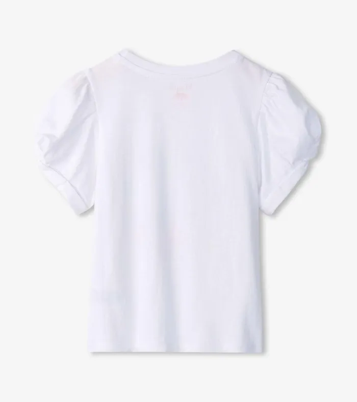 Girls Peace Flower Twisted Sleeve Tee Hatley