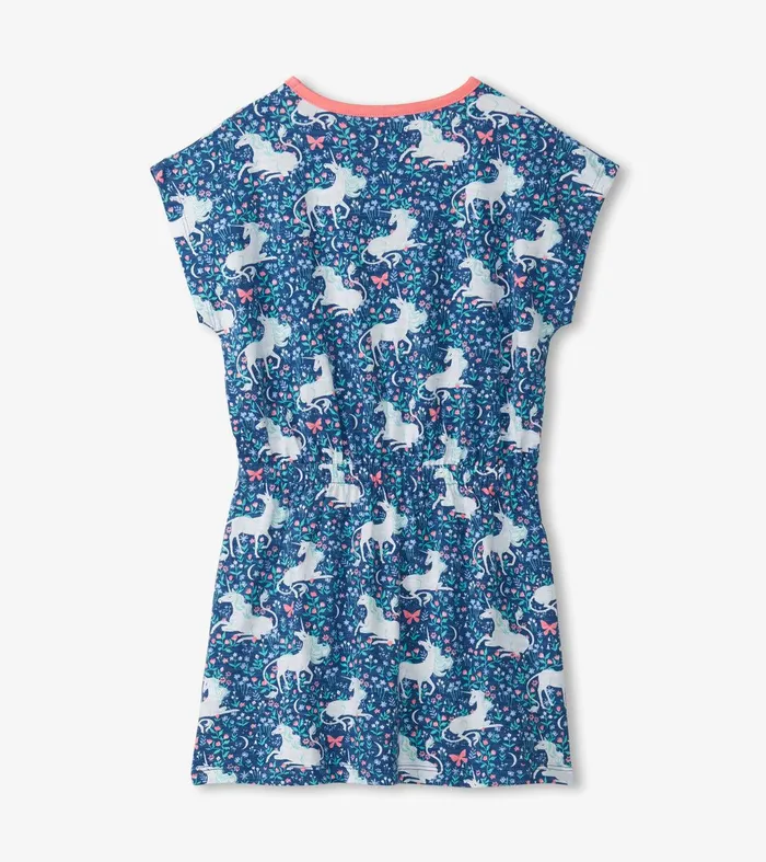 Girls Unicorn Garden Relaxed Dress Hatley