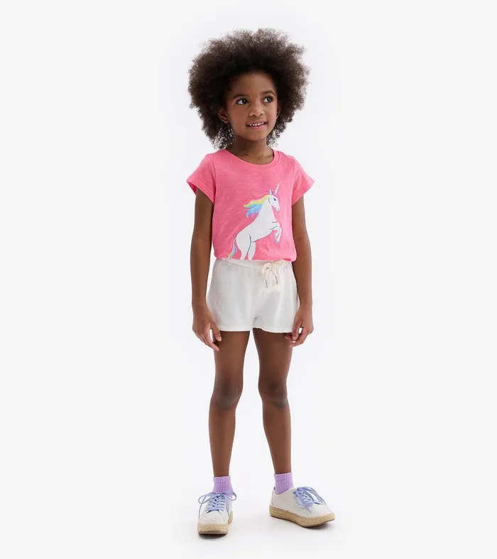 Girls White Adventure Shorts Hatley