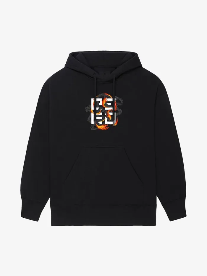 Givenchy 4G Dragon Slim Fit Hoodie In Fleece Black Men Sweatshirts and Hoodies Givenchy 4G Dragon Slim Fit Hoodie In Fleece Black Men Sweatshirts and Hoodies