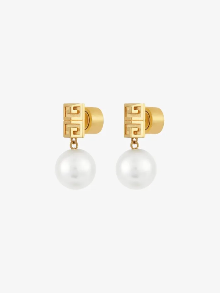 Givenchy 4G Earrings In Metal With Pearls Whitegolden Yellow Women Jewelry Givenchy 4G Earrings In Metal With Pearls Whitegolden Yellow Women Jewelry