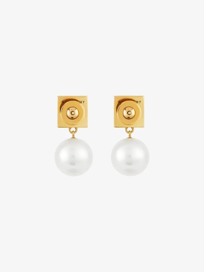 Givenchy 4G Earrings In Metal With Pearls Whitegolden Yellow Women Jewelry Givenchy 4G Earrings In Metal With Pearls Whitegolden Yellow Women Jewelry