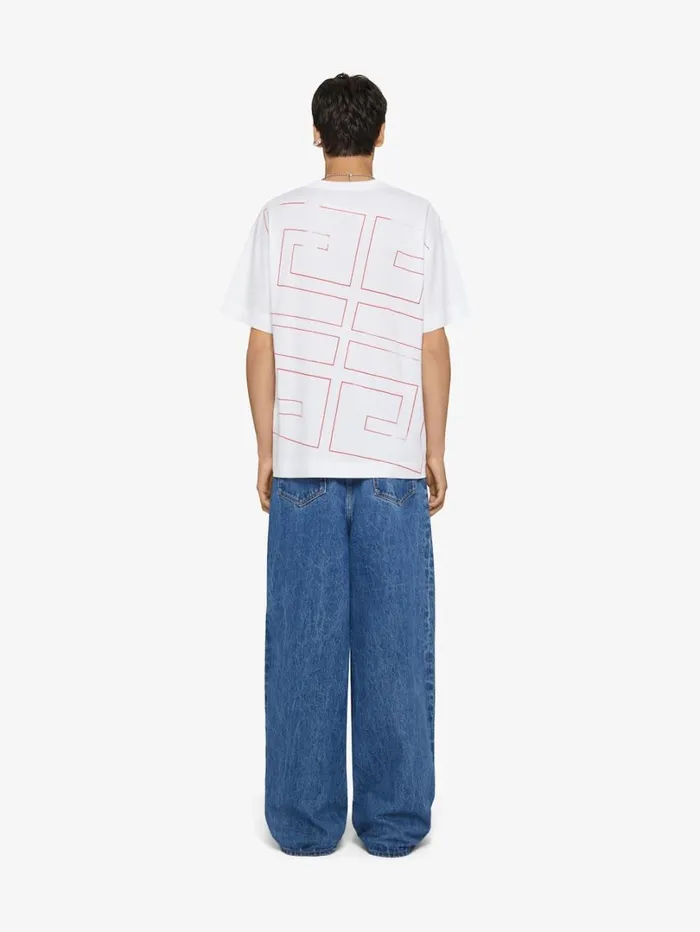 Givenchy 4G Tshirt In Cotton White Men TShirts