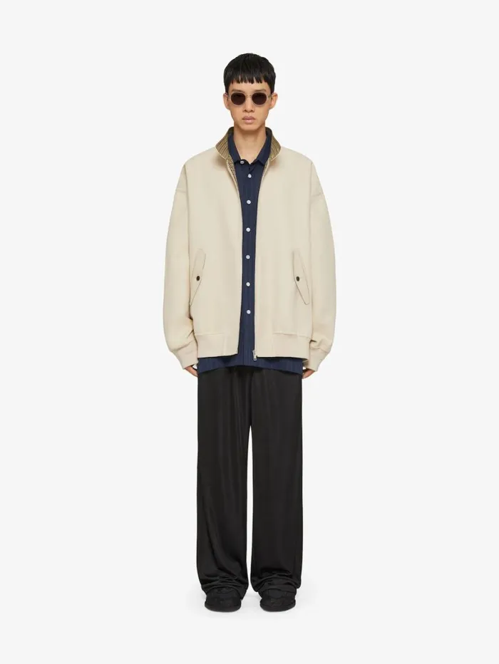 Givenchy Bomber Jacket In Cotton Light Beige Men Outerwear and Blousons