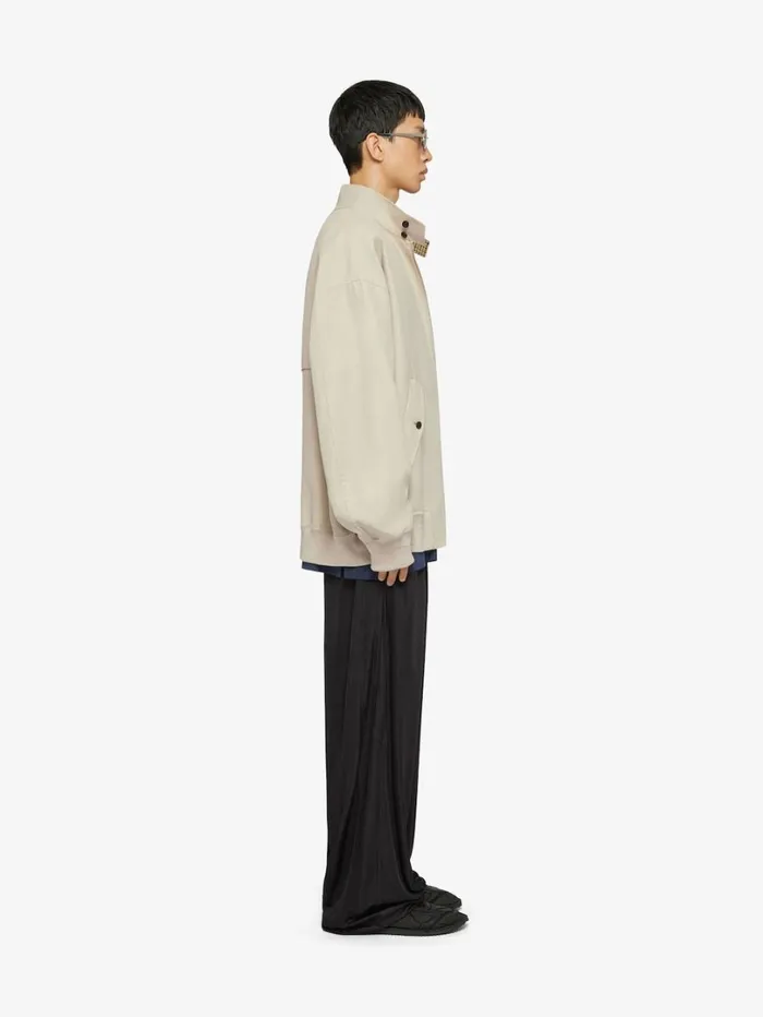 Givenchy Bomber Jacket In Cotton Light Beige Men Outerwear and Blousons