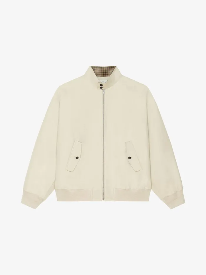 Givenchy Bomber Jacket In Cotton Light Beige Men Outerwear and Blousons