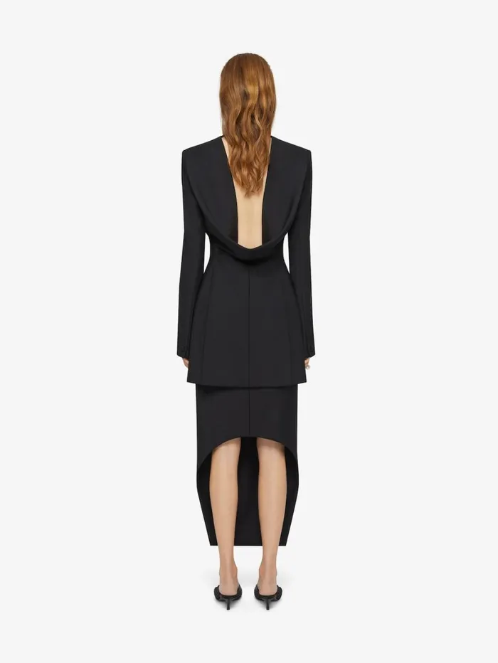 Givenchy Draped Jacket In Wool And Mohair Black Women Coats and Jackets