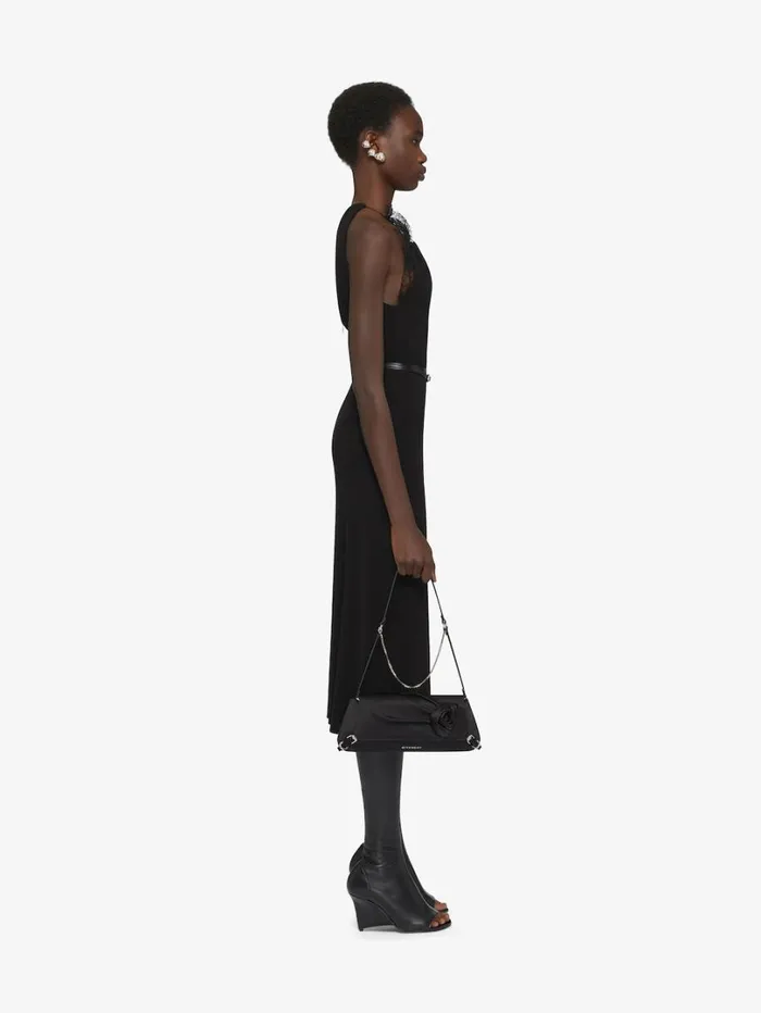 Givenchy Dress In Crepe With Lace Black Women Dresses