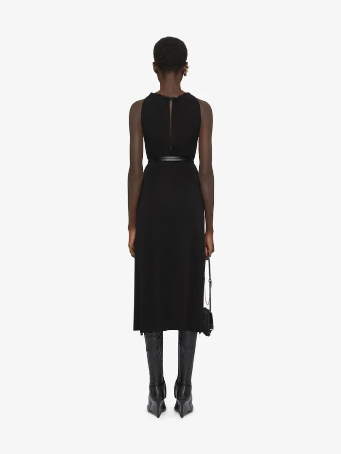 Givenchy Dress In Crepe With Lace Black Women Dresses