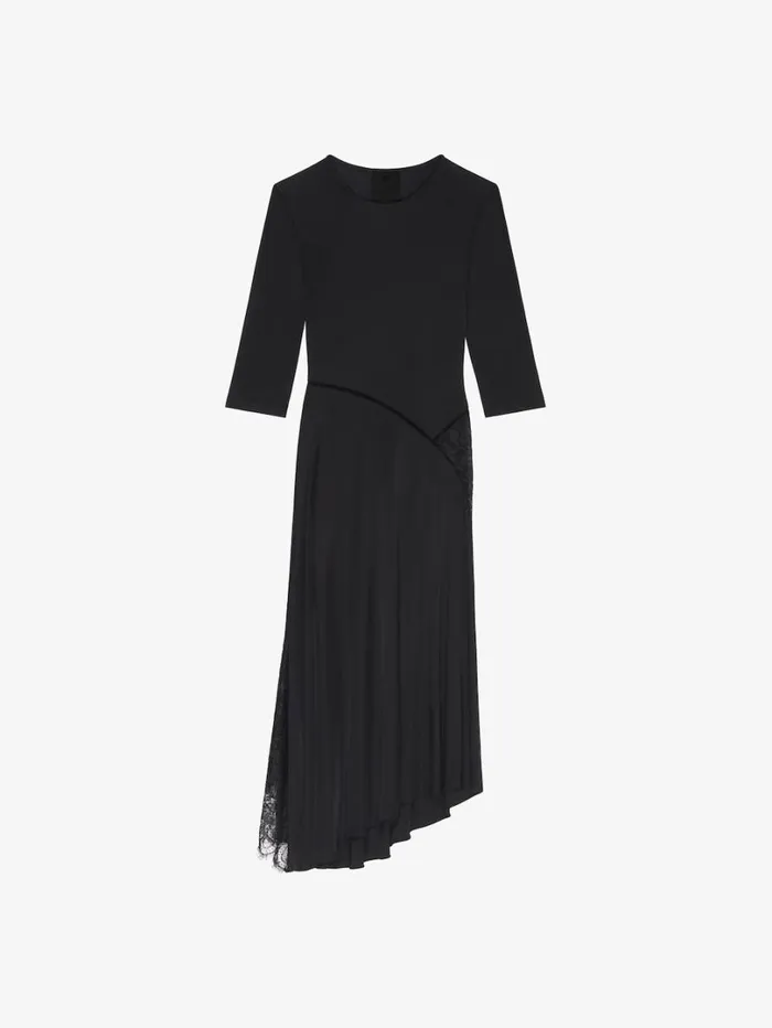 Givenchy Dress In Jersey And Lace Black Women Dresses