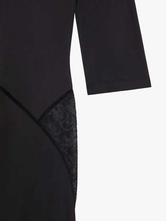 Givenchy Dress In Jersey And Lace Black Women Dresses