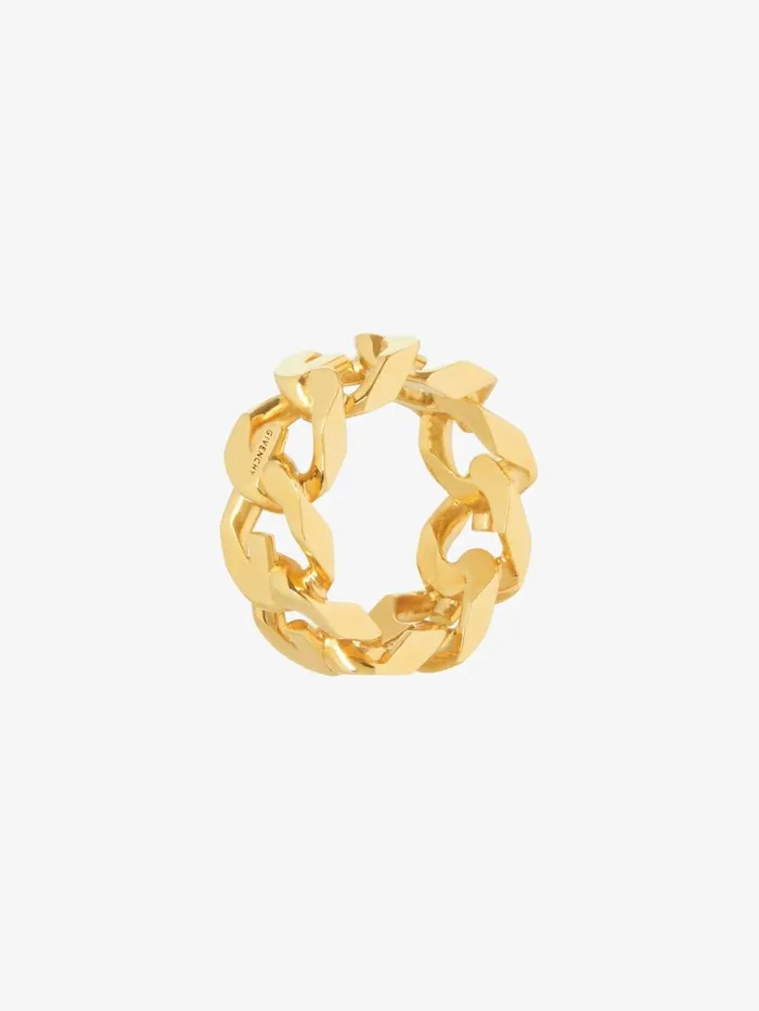 Givenchy G Chain Ring In Metal Golden Yellow WomenMen Jewelry