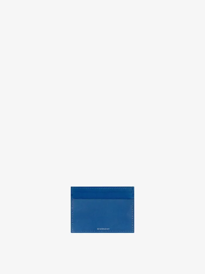 Givenchy GCut Card Holder In 4G Denim And Leather Medium Blue Women Wallets and Card Holders Givenchy GCut Card Holder In 4G Denim And Leather Medium Blue Women Wallets and Card Holders