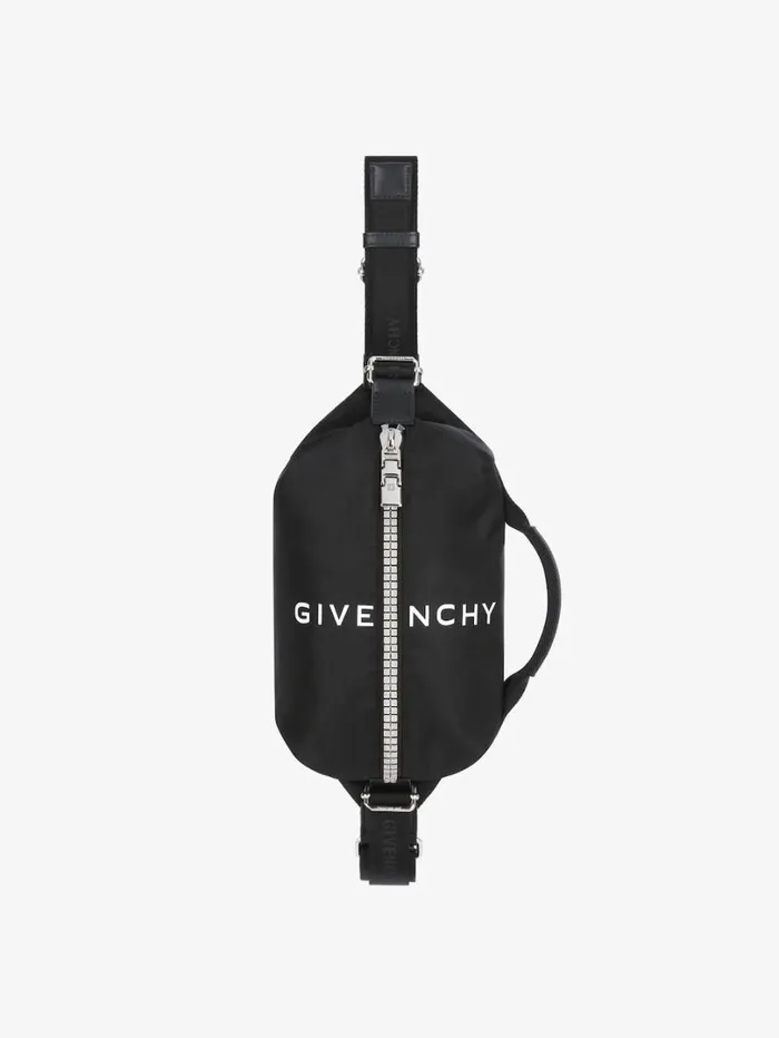 Givenchy GZip Bumbag In Nylon Black Men Crossbody Bags