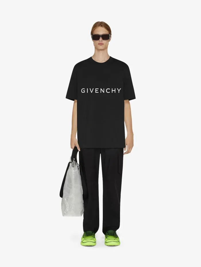 Givenchy GIVENCHY Archetype Oversized Tshirt In Cotton Black Men TShirts