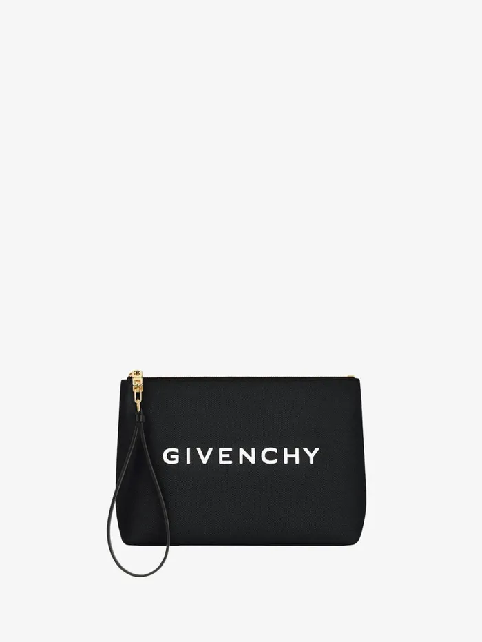 Givenchy GIVENCHY Travel Pouch In Canvas Black Women Wallets and Card Holders