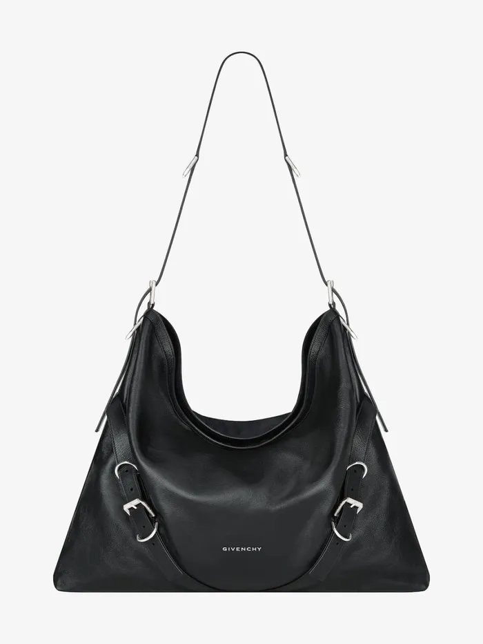 Givenchy Large Voyou Bag In Grained Leather Black Men Crossbody Bags